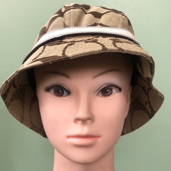 Coach Women\'s Brown Signature Logo Buckle Bucket Hat Size M/L main image 9